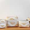 hand-painted bamboo baskets white