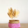 basket beaded pink plant