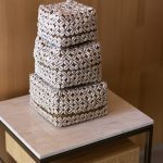 Karangsari set - set of 4 baskets with cowrie shells