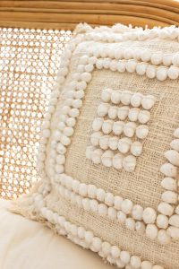 Soft cotton cushion cover with shells