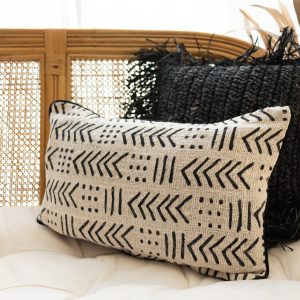 Soft cotton cushion cover with tribal print