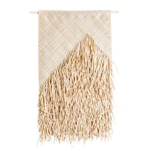 Woven wall hanging palm leaves