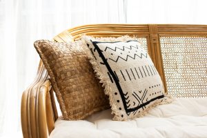 Soft cotton cushion cover with tribal print