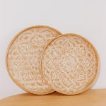 bali bliss bamboo tray mandala pattern
